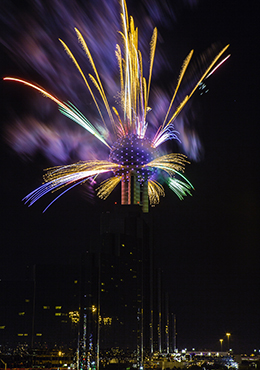 Reunion Tower light show